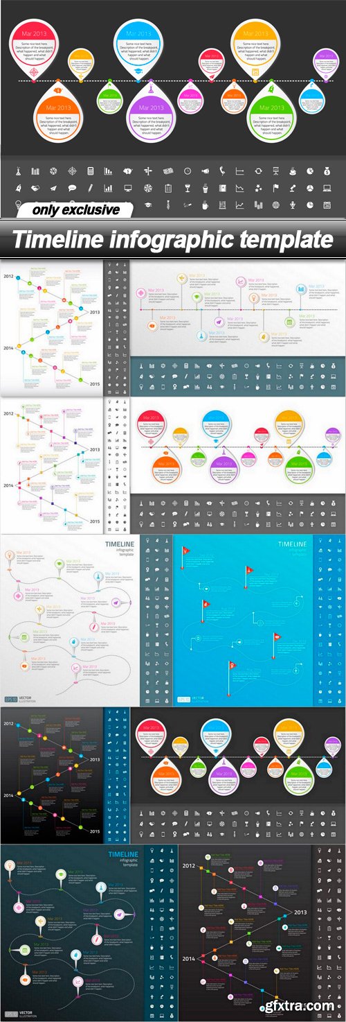 Timeline infographic template - 10 EPS