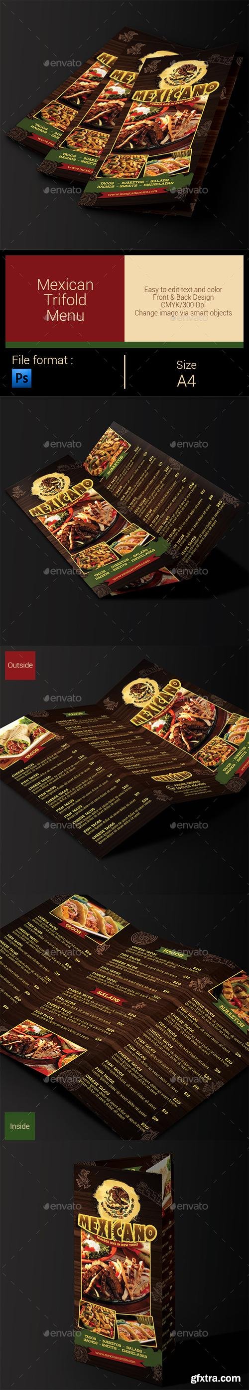 GraphicRiver - Mexican Menu Trifold