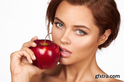 Girl with apple