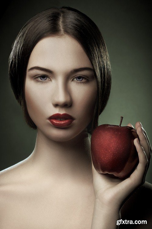 Girl with apple