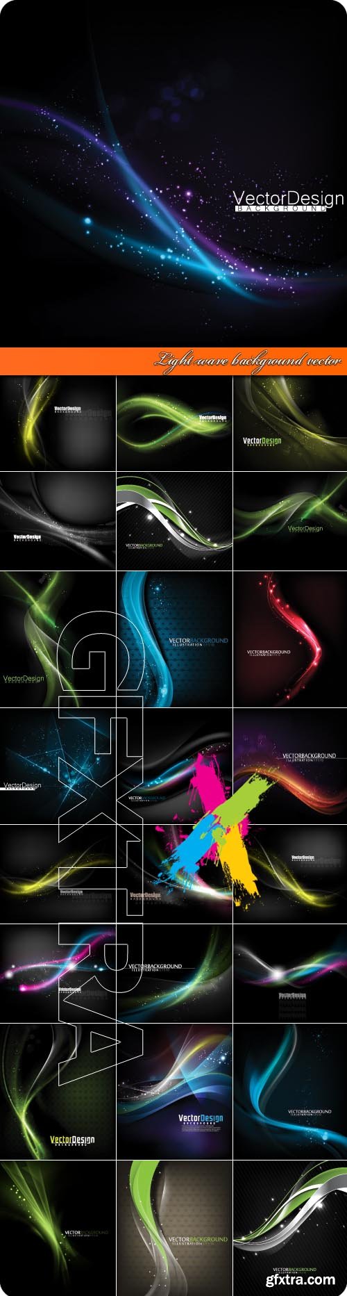 Light wave background vector