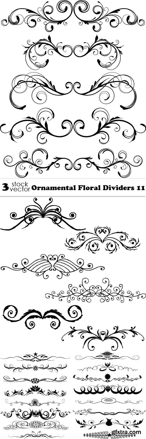 Vectors - Ornamental Floral Dividers 11