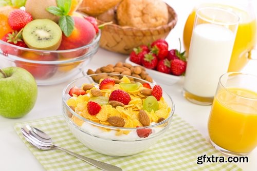 Collection set fruit juice vegetable fresh fruit salad grapes orange berry 25 HQ Jpeg