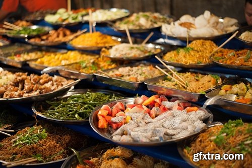 Collection buffet banquet set meal a selection of dishes with food 25 HQ Jpeg