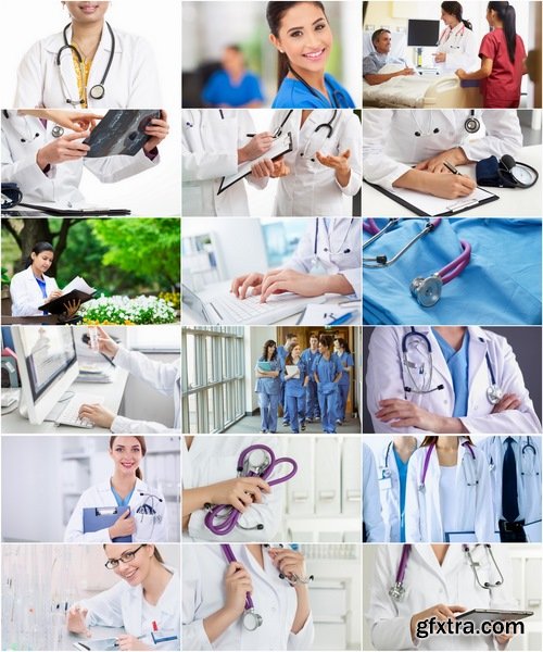 Collection of physician doctor nurse medical personnel stethoscope 25 HQ Jpeg