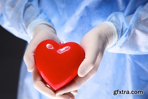 Collection of doctor nurse with a toy plastic heart 25 HQ Jpeg