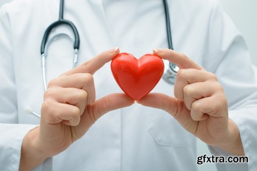 Collection of doctor nurse with a toy plastic heart 25 HQ Jpeg