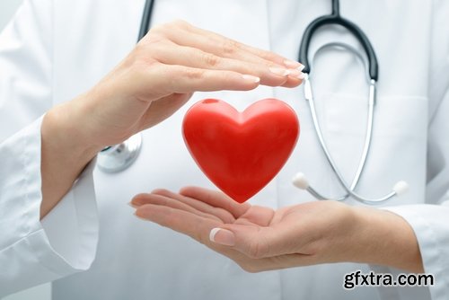 Collection of doctor nurse with a toy plastic heart 25 HQ Jpeg