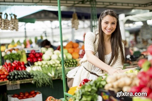 Collection of vegetable market girl woman shopping 25 HQ Jpeg