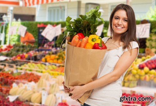 Collection of vegetable market girl woman shopping 25 HQ Jpeg