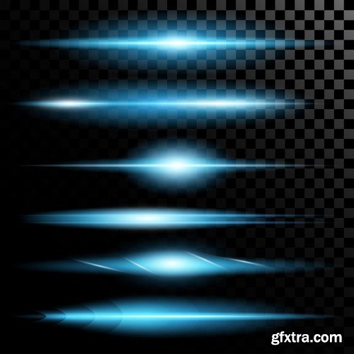 Stock Vectors - Vector set of glow light effect stars bursts with sparkles 2, 38xEPS