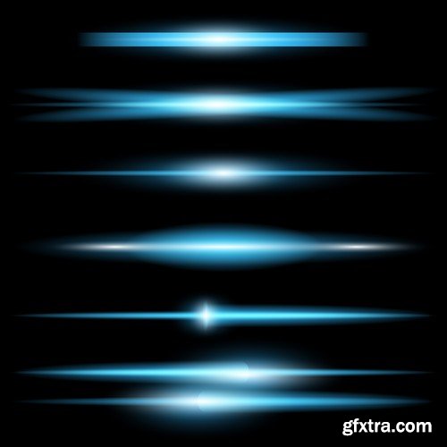 Stock Vectors - Vector set of glow light effect stars bursts with sparkles 2, 38xEPS