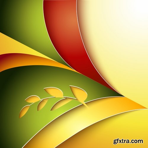 Collection of vector autumn background is a picture poster flyer banner leaf tree #4-25 EPS