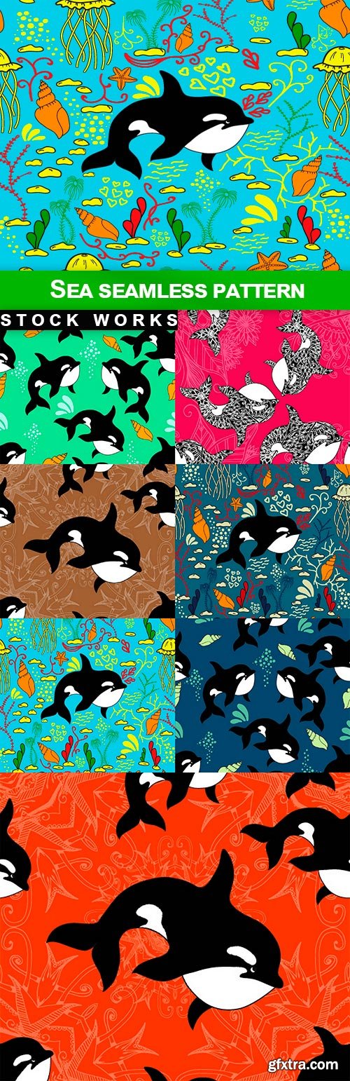 Sea seamless pattern - 7 EPS