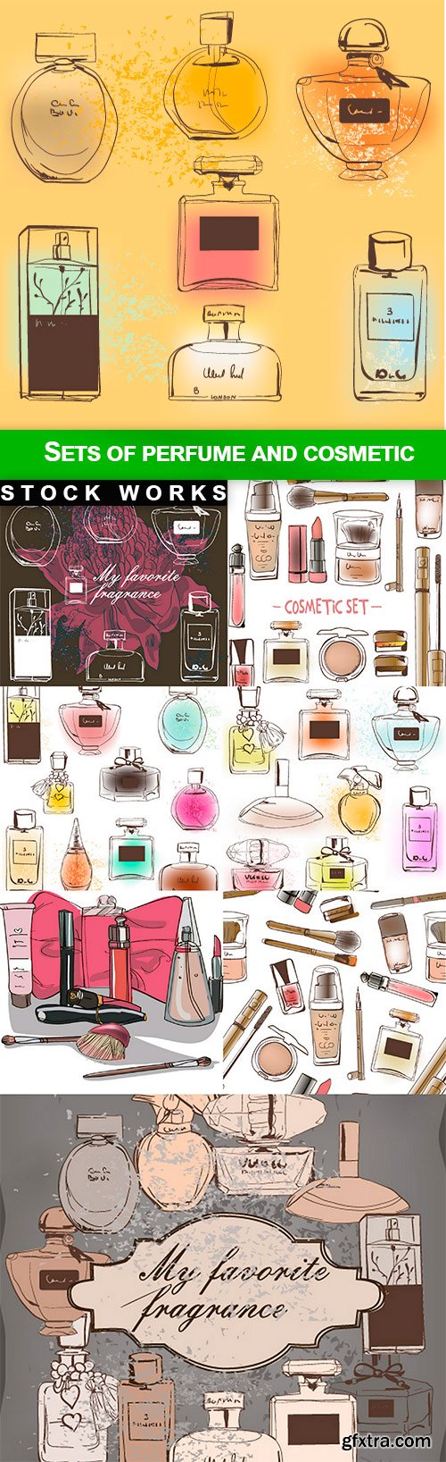 Sets of perfume and cosmetic - 8 EPS