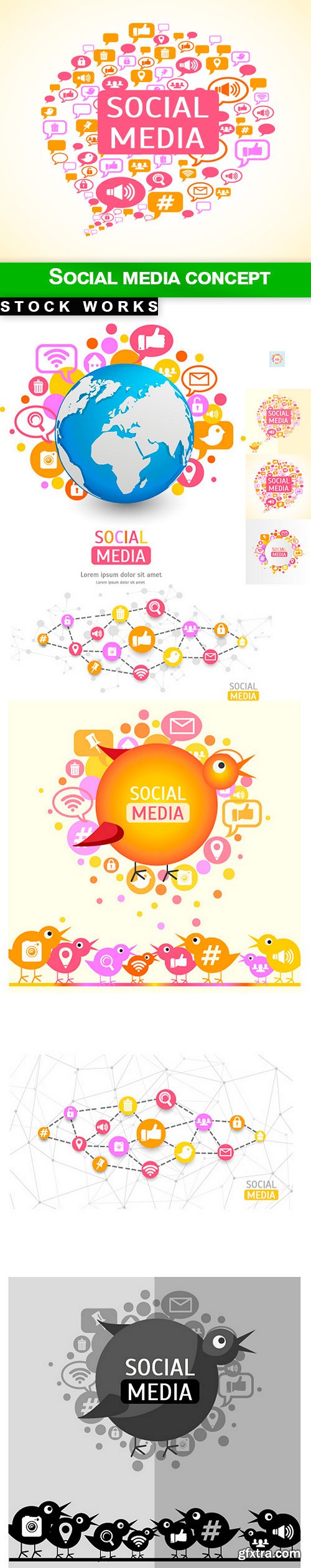 Social media concept - 9 EPS