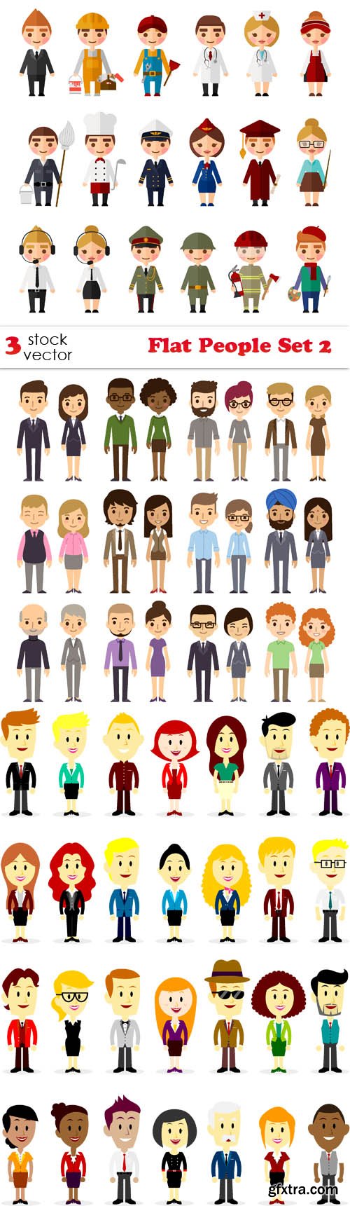 Vectors - Flat People Set 2