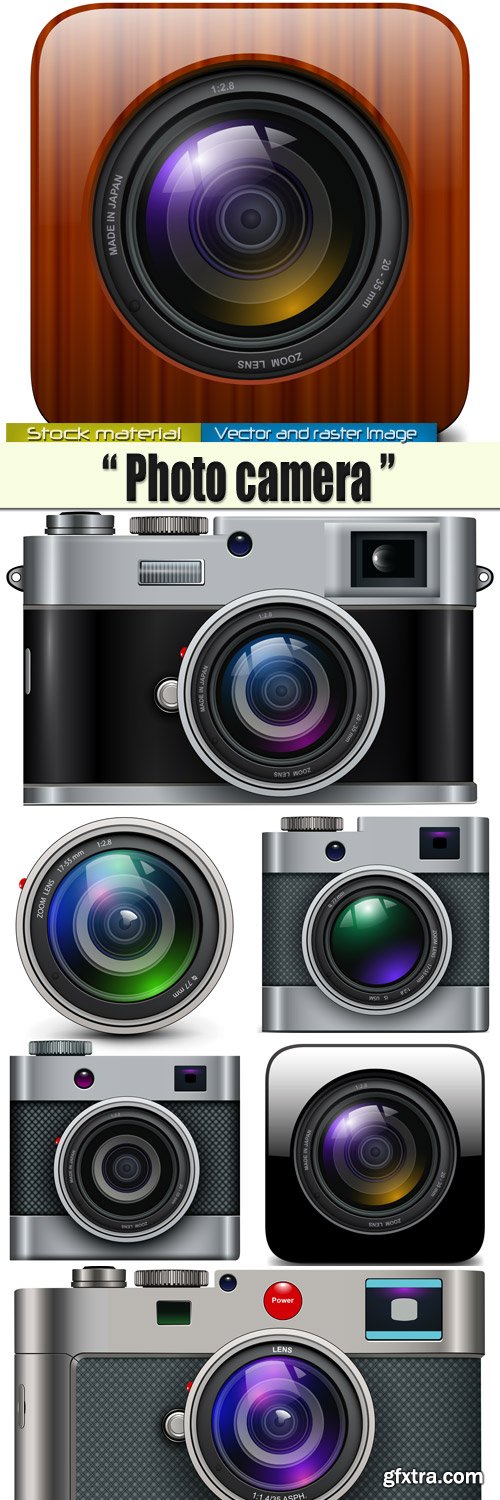 Camera icons in Vector