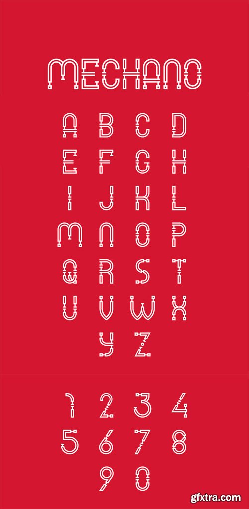 Mechano - Industrial Font