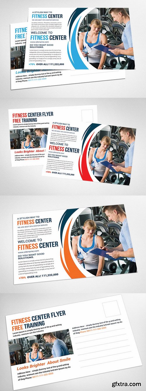 CM - Health Fitness Postcard Psd 336706