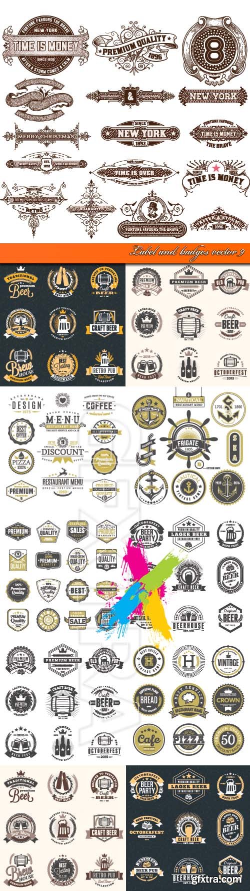 Label and badges vector 9