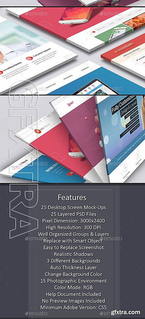 GraphicRiver - 3D Desktop Screen Mock-Ups 12521745