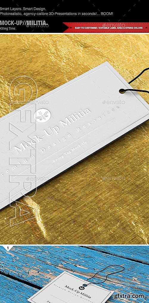 GraphicRiver - Swing Tag Hang Tag Product Label Mock-Up 12784451