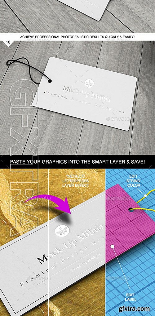 GraphicRiver - Swing Tag Hang Tag Product Label Mock-Up 12784451