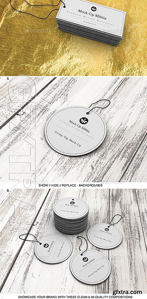 GraphicRiver - Swing Tag Hang Tag Product Label Mock-Up 12784451