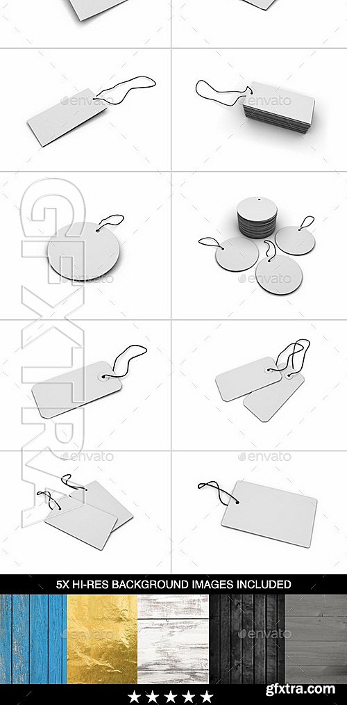 GraphicRiver - Swing Tag Hang Tag Product Label Mock-Up 12784451