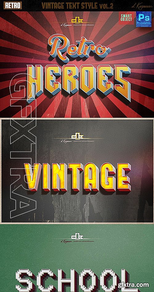 GraphicRiver - Retro Vintage Text Style 3 12851979