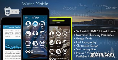 ThemeForest - Water Mobile v1.0 - Premium HTML Theme - 4121859