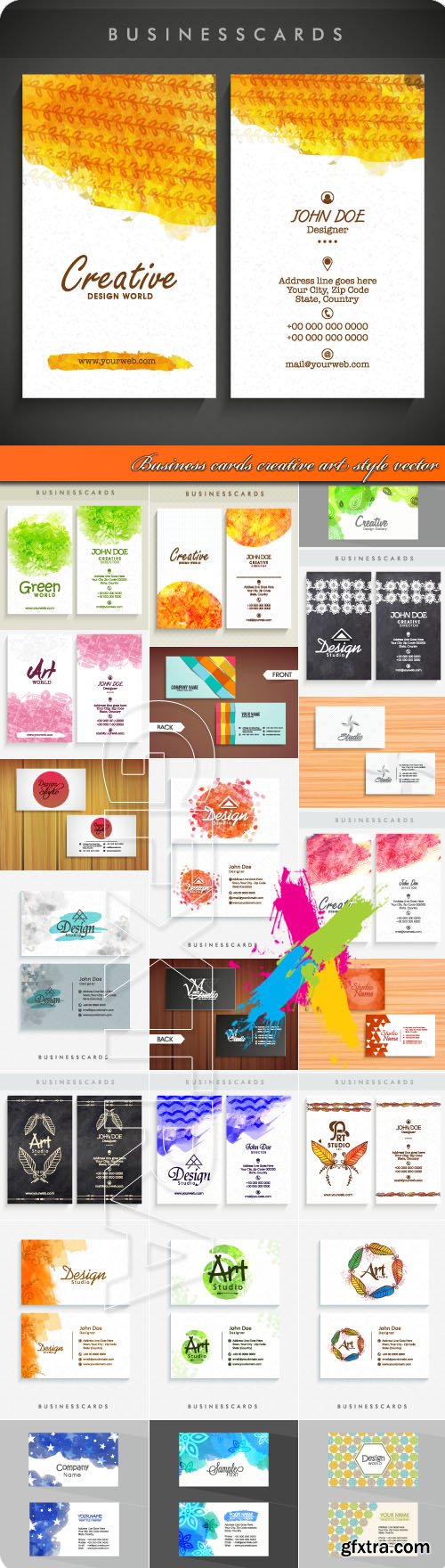 Business cards creative art style vector