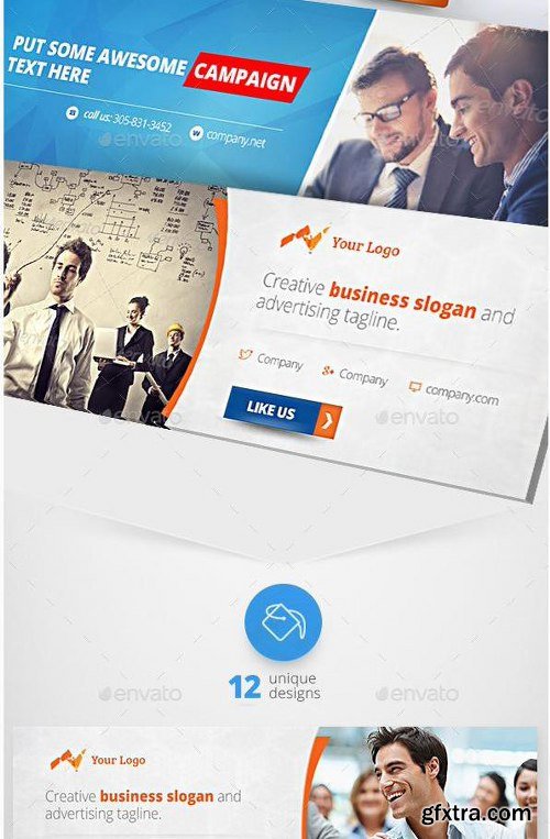 Graphicriver Corporate Facebook Covers Bundle 12 Designs 12414172