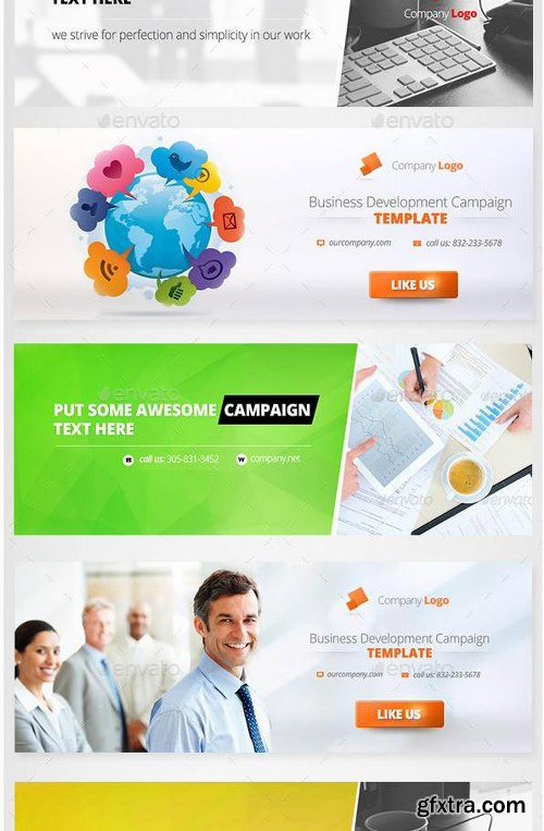 Graphicriver Corporate Facebook Covers Bundle 12 Designs 12414172