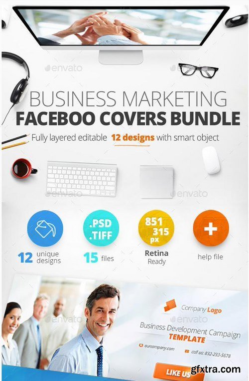 Graphicriver Corporate Facebook Covers Bundle 12 Designs 12414172