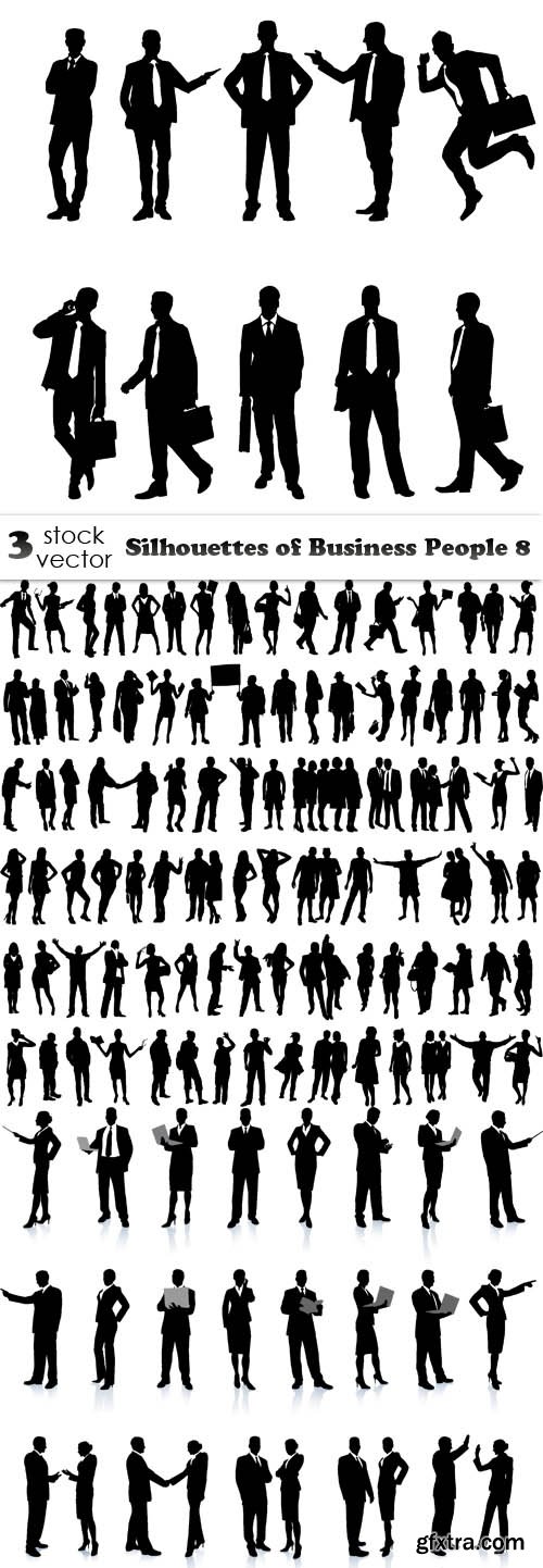 Vectors - Silhouettes of Business People 8