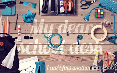 Graphicriver Back To School Mockup & Hero Image Scene Generator 12575019