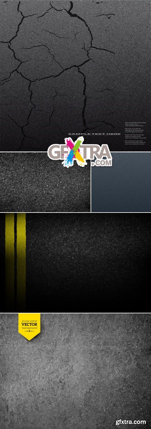 Asphalt Textures Vector