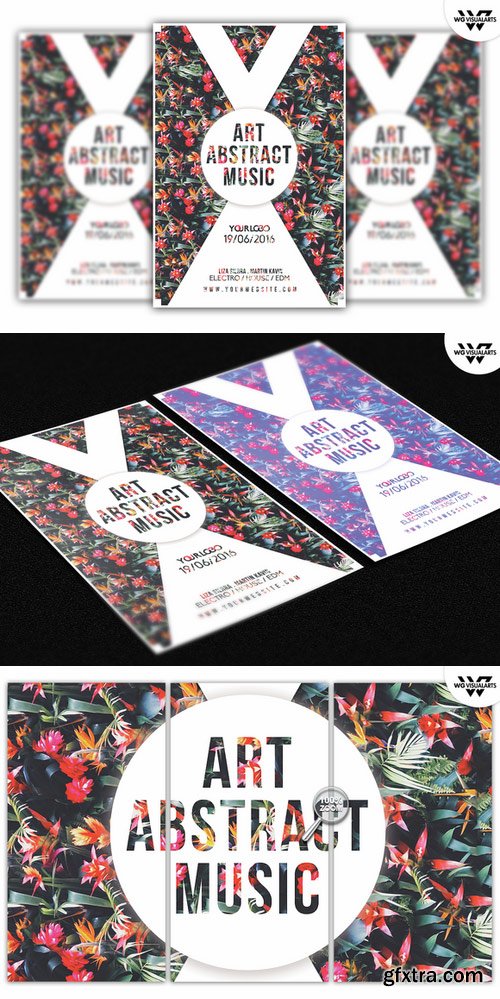 CM - ART ABSTRACT MUSIC Flyer Template 362438