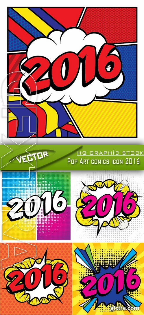 Stock Vector - Pop Art comics icon 2016