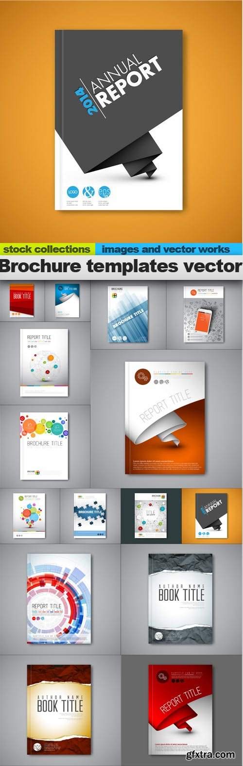 Brochure templates vector, 15 x EPS