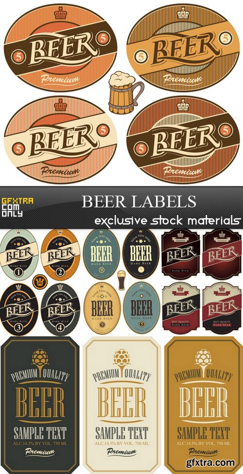 Beer Labels - 5xEPS