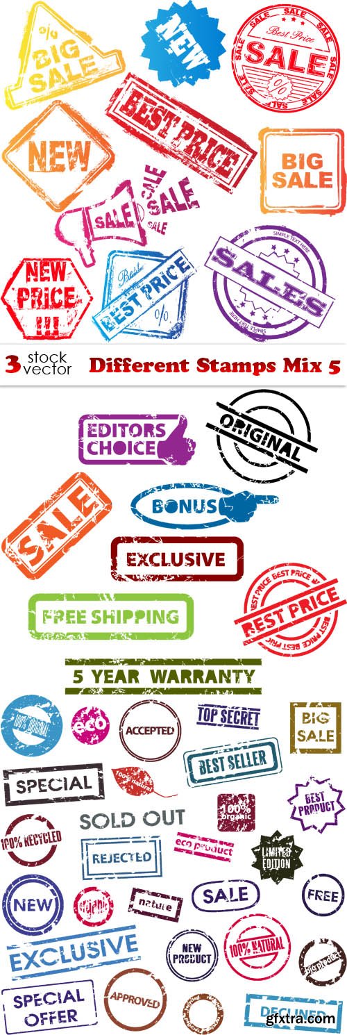 Vectors - Different Stamps Mix 5