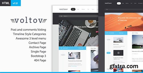 ThemeForest - Voltov v1.0 - Blog and Magzine HTML Template - 12025565