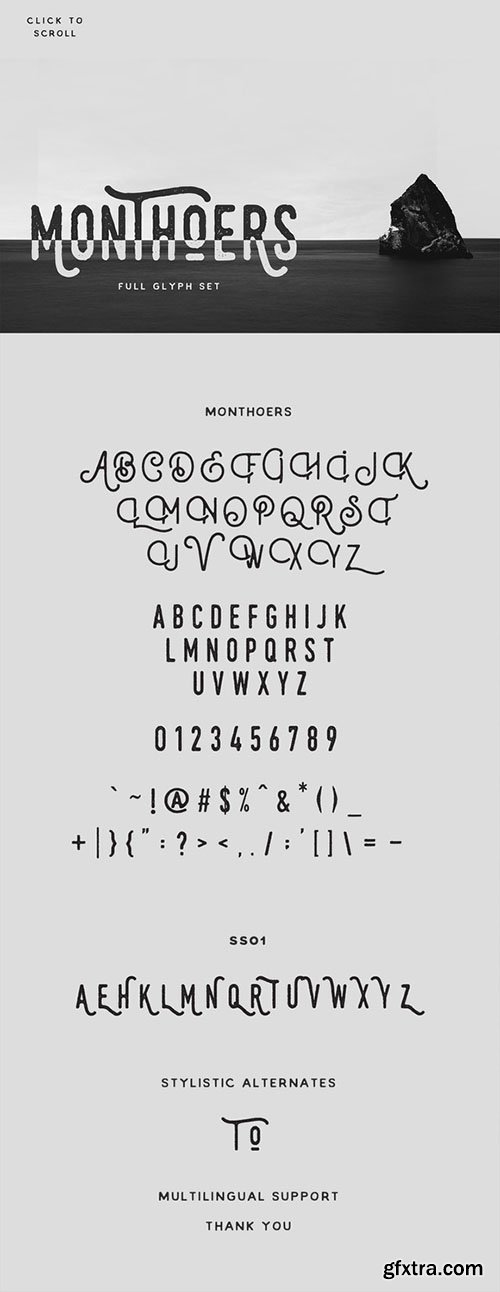 CM Monthoers Typeface 370467