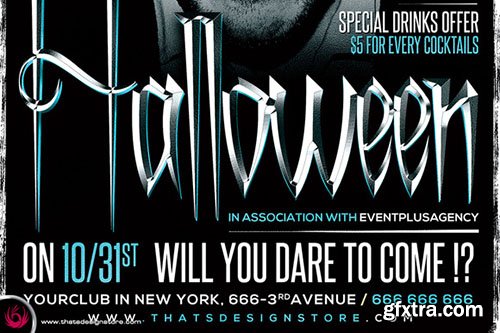 CM Halloween Flyer template V7 - 369624