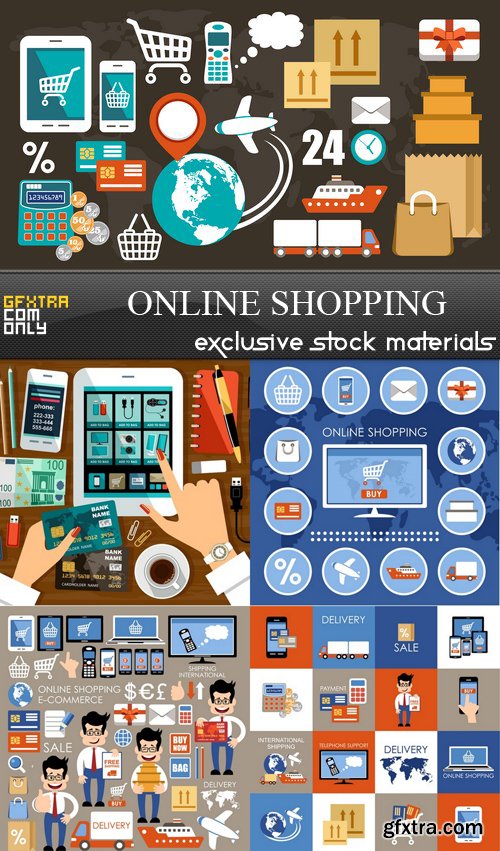 Online Shopping - 5xEPS