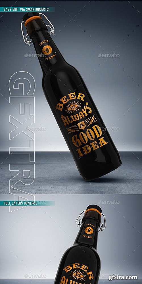 GraphicRiver - Beer Bottle Packaging Mock-ups 12331315