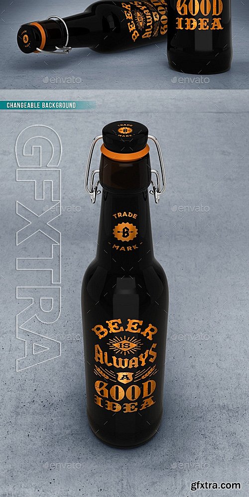 GraphicRiver - Beer Bottle Packaging Mock-ups 12331315